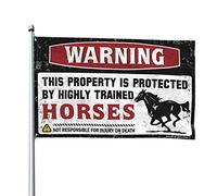 Cool Flags Room Guys Warning This Property Is Protected by A highly Trained Horses Flag Garden Flags Funny Man Cave Rules (120 x 180 cm)