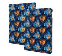 Cool Flame Lion Head Print - Custodia compatibile con iPad di 9a/8a/7a generazione, custodia per tablet compatibile con custodia per iPad da 10,2 pollici, accensione e spegnimento automatico, supporto