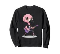 Cool Flamingo Chitarra Rock Star Bird Punk Felpa