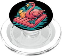 Cool Flamingo Galleggiante con Drink Summer Vibes PopSockets PopGrip per MagSafe