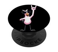Cool Flamingo Rock mano segno occhiali da sole grafico e rotolo PopSockets PopGrip Adesivo