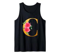 Cool Floral Alphabet Cute Initial Monogram Letter C Graphic Canotta
