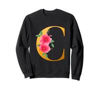 Cool Floral Alphabet Cute Initial Monogram Letter C Graphic Felpa
