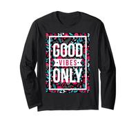 Cool Floral Summer Vibes Only Quotes Inspirational Quotes Maglia a Manica