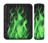Cool Fluorescente Fiamma Nero 2 pz cinture di sicurezza Copre Stop cintura di sicurezza taglio nel collo per la maggior parte delle auto funda para cinturón de carro