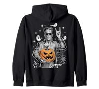 Cool Frankenstein Jack O Lanterna Divertente Halloween Felpa con Cappuccio