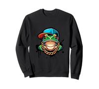 Cool Frog Funny Frog Cute Green Frog Grafica Uomini Donne Bambini Felpa