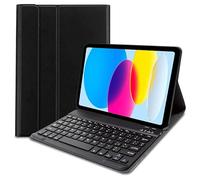 Cool Funda para iPad (2022/2024) 10.9 (10 Gen.) / iPad 11 2025 Teclado Bluetooth Polipiel Negro