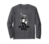 Cool Funny Rock & Roll Raccoon Cartoon Graphic Designs Maglia a Manica