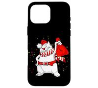 Cool Funny Santa Claus Cat With Christmas Bag Graphic Design Custodia per iPhone 16 Pro Max