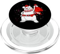 Cool Funny Santa Claus Cat With Christmas Bag Graphic Design PopSockets PopGrip per MagSafe