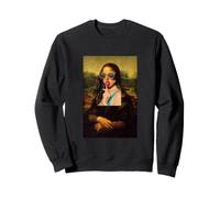 Cool Funny Sarcastic Mona Lisa Illustration Graphic Designs Felpa