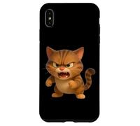 Cool Funny Wild Fury cat Illustration Graphic Designs Custodia per iPhone XS Max