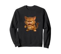 Cool Funny Wild Fury Cat Illustration Graphic Designs Felpa