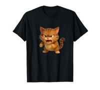 Cool Funny Wild Fury Cat Illustration Graphic Designs Maglietta