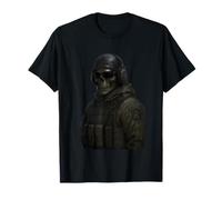 Cool Gaming Black Army Soldier Illustration Graphic Designs Maglietta