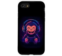 Cool Gaming Monkey con cuffie musica e controller Custodia per iPhone SE (2020) / 7 / 8