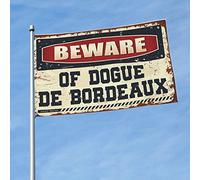 Cool Garden Flag Beware Of Dogue De Bordeaux bandiera bandiere per ragazzi bandiere divertenti per dormitorio universitario (30 x 45 cm)
