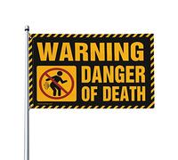 Cool Garden Flag Warning Danger Of Death Flag Bandiere per i ragazzi bandiere divertenti per dormitorio universitario (120 x 180 cm)