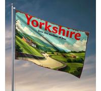 Cool Garden Flag Yorkshire: una terra di bellezza e storia bandiera uomo grotta bar ragazzi camera ragazzi adolescenti (60 x 90 cm)
