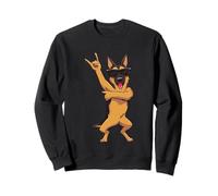 Cool German Shepherd Rock Mano Segno Punk Cane Grafico con Felpa