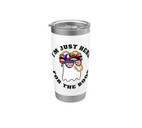 Cool Ghost con USA Beer Hat I'm Just Here for the Boos Bicchiere termico in acciaio inox doppia parete