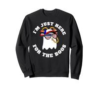 Cool Ghost con USA Beer Hat I'm Just Here for The Boos Felpa