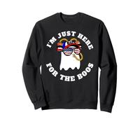 Cool Ghost con USA Beer Hat I'm Just Here for The Boos Felpa