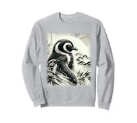 Cool giapponese estetica pinguino amante Giappone arte pinguino Felpa