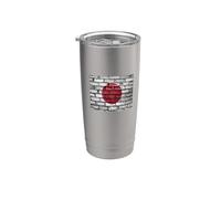 Cool giapponese graffiti sole nascente su mattone bandiera giapponese Bicchiere termico in acciaio inox doppia parete