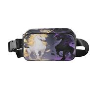 Cool Gold Viola unicorni Alla Moda Cerniera Fanny Pack Sling Bag per donna d'affari Mini con Cinghia Regolabile per lo Shopping Sport Lavoro bolsa para celular para