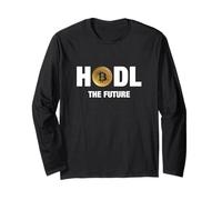 Cool Golden Bitcoin Cryptocurrency, Bitcoin Hodl the future Maglia a Manica