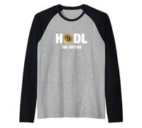 Cool Golden Bitcoin Cryptocurrency, Bitcoin Hodl the future Maglia con Maniche Raglan