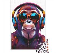 Cool Gorilla Puzzle da Pezzi Music Lover 1000 Pezzi Carta Riciclata Per Donne, Regali Per Uomini Puzzle Gioco Educativo Per Rilassarsi 38x26cm/1000pcs