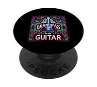 Cool Grandpas Play Guitar Musica del nonno chitarrista |- PopSockets PopGrip Adesivo
