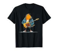 Cool Guitar Bird Costume per Gli Amanti dei pettirossi Maglietta