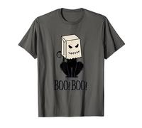 Cool Halloween Meow Boo Boo Cat Illustrazione Graphic Designs Maglietta