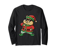 Cool Hamster Elf Natale Fun Vibes Maglia a Manica
