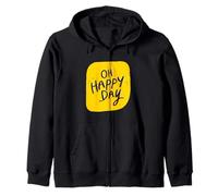 Cool Happy Emblem per Una Bella Giornata Felpa con Cappuccio