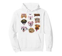 Cool Happy Funny Dogs Indossa Occhiali Colorati - Regalo Felpa con Cappuccio