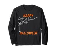 Cool Happy Spooky Halloween Ragnatela Maglia a Manica