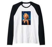 Cool Hollywood Star Girl Illustration Graphic Designs Maglia con Maniche Raglan