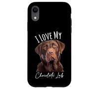 Cool I Love My Chocolate Lab Divertente Labrador Marrone Amanti degli Animali Custodia per iPhone XR