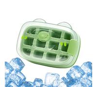 Cool Ice Bottle Cup, Bottiglie d'acqua portatili, 12,5 x 9,5 x 7,5 cm, tazze verticali, contenitore per ghiaccio creativo, design a prova di perdite, 500 ml trasparente/blu, perfetti viaggi amici