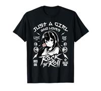 Cool Japanese Rock and Roll Girls, Rock & Roll Music Graphic Maglietta