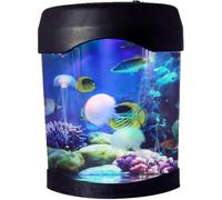 Cool Jellyfish Lava Lamp Tank Aquarium Night Mood Light LED Table Lamp Home Office Camera da Letto Decor, 23cm