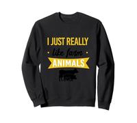 Cool Just Really Like Farm Animals Mucche Maiali Felpa