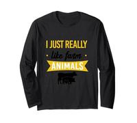 Cool Just Really Like Farm Animals Mucche Maiali Maglia a Manica