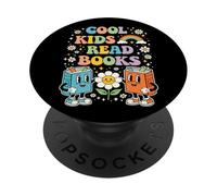 Cool Kids Leggi Libri Insegnante Bookworm Bibliotecario Amante dei libri PopSockets PopGrip Adesivo
