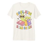 Cool Kids Read Books Bookworm Reading for Kids Maglietta Premium